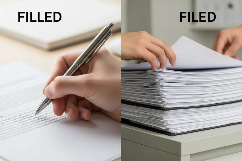 Filled or Filed? Meaning, Examples, and Writing Tip