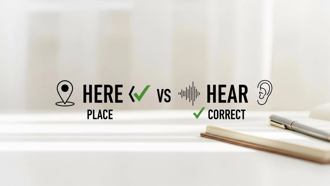 Here or Hear:Difference and Which One Should You Use?