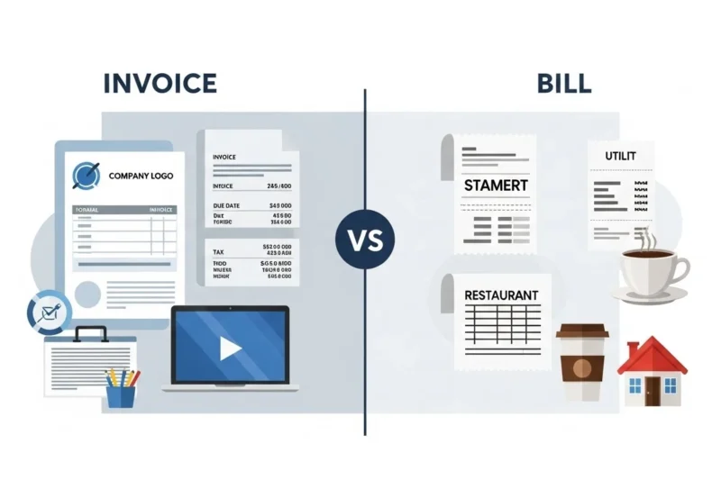 Invoice or Bill : Meaning,Difference and Which One correct?