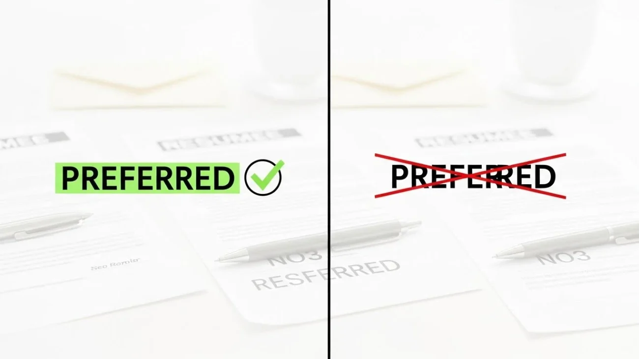 preferred or prefered