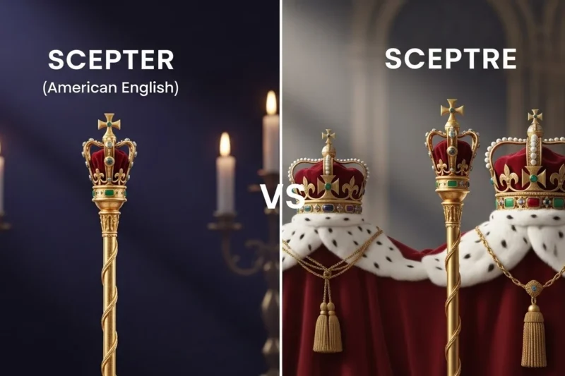 Scepter vs Sceptre: Meaning, Spelling, and Usage Explained