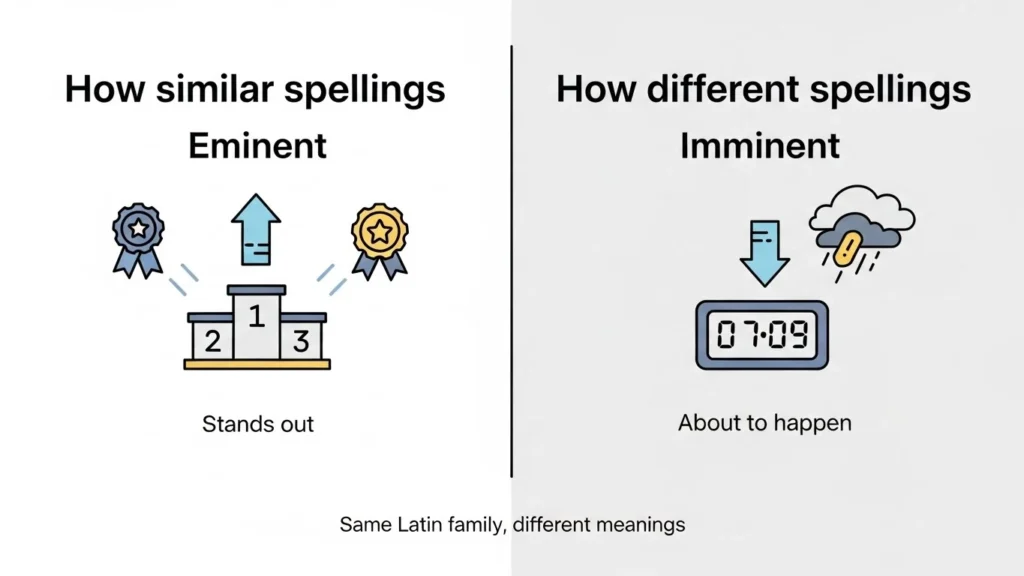 The Origin of Eminent or Imminent