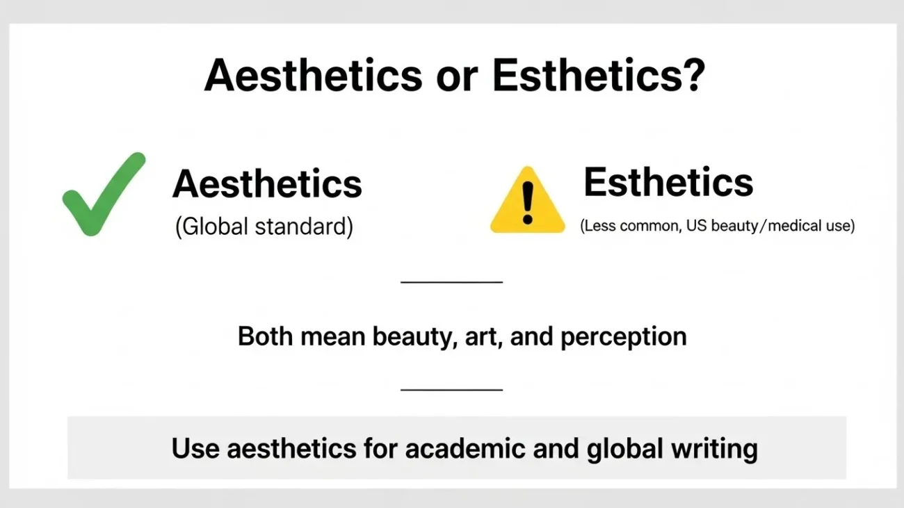 aesthetics or esthetics