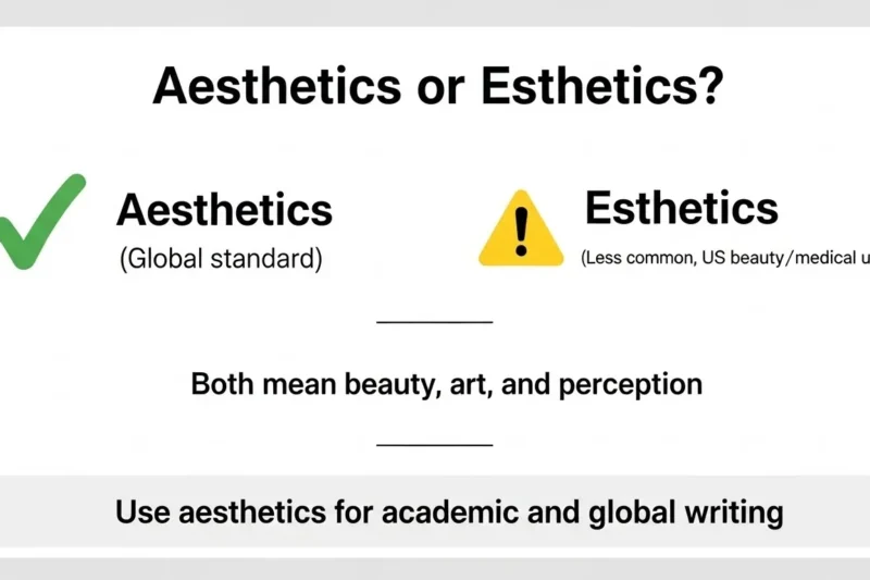 Aesthetics or Esthetics : Which Spelling Is Correct?