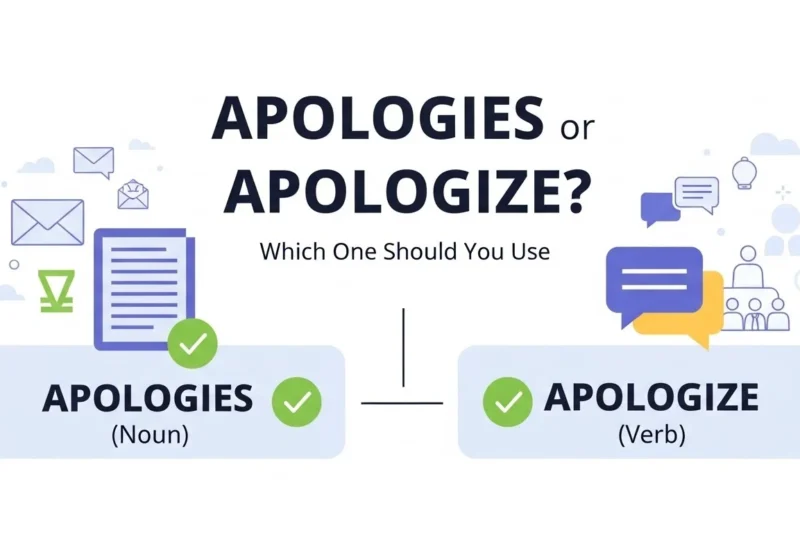 Apologies or Apologize:Difference and Which One Correct?