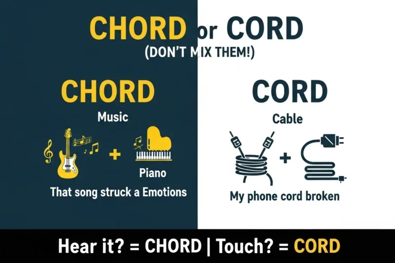 Chord or Cord: What’s the Difference and Meaning in 2026