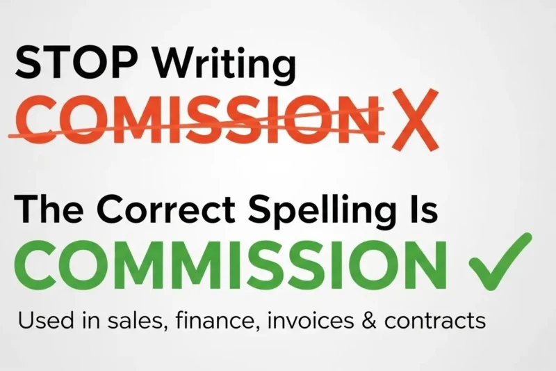 Comission vs Commission: Which One Is Correct in English?
