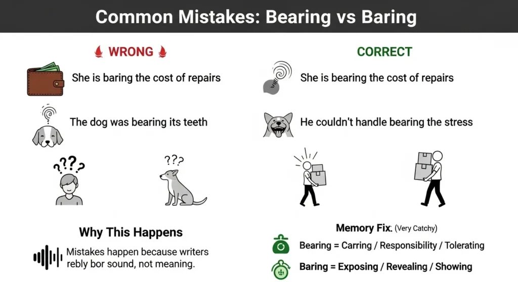 Common Mistakes with Bearing or Baring