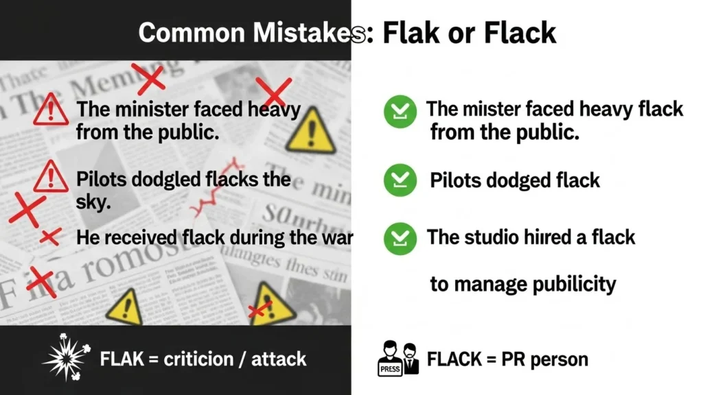 Common Mistakes with Flak or Flack