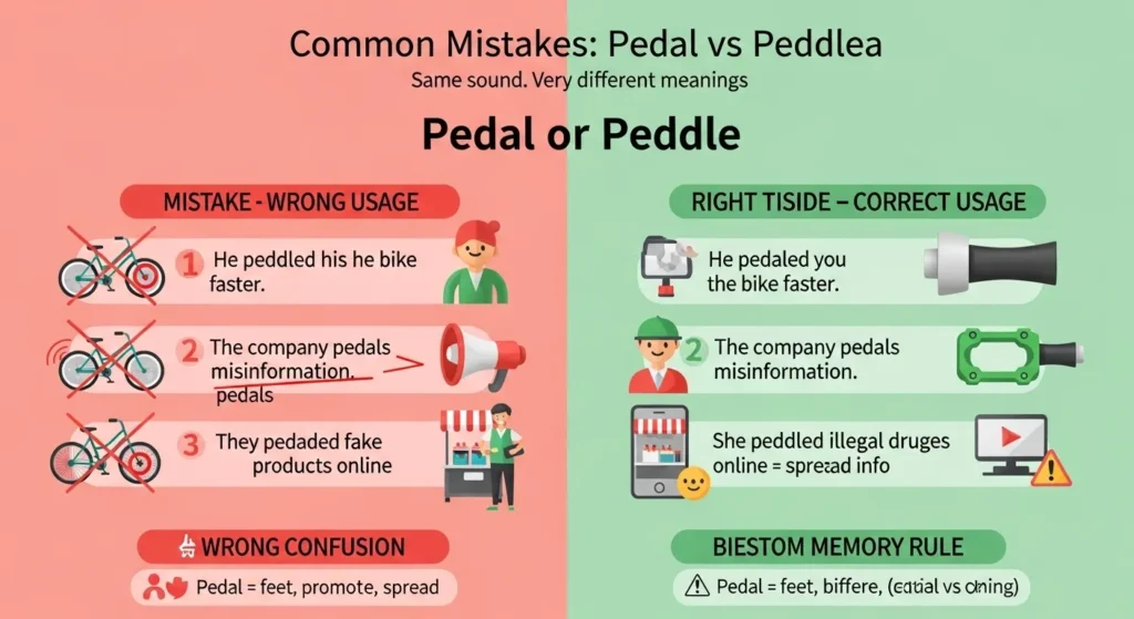 Common Mistakes with Pedal or Peddle