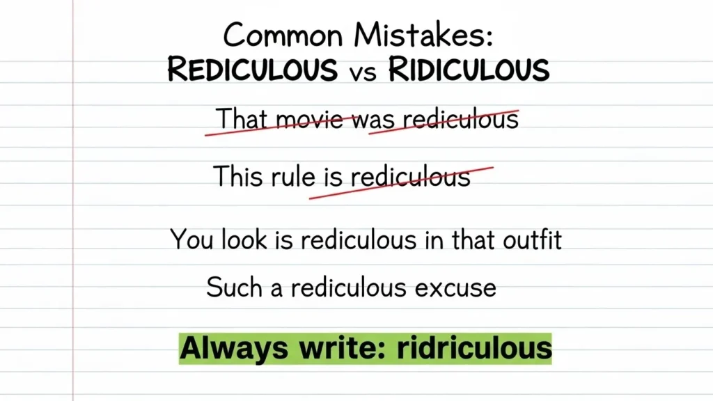 Common Mistakes with Rediculous or Ridiculous