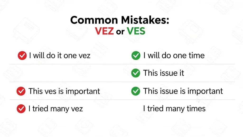 Common Mistakes with Vez or Ves