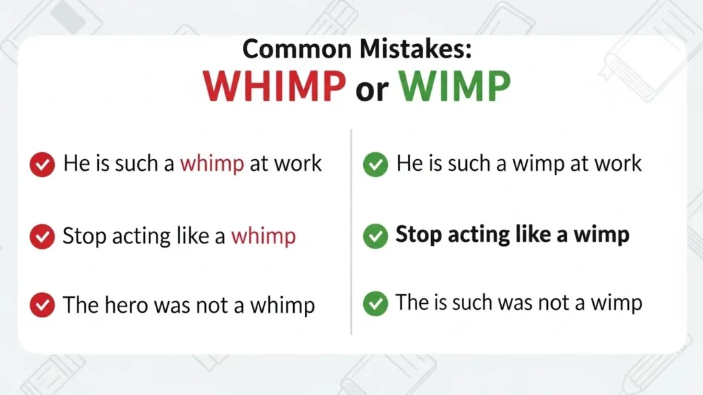 Common Mistakes with Whimp or Wimp
