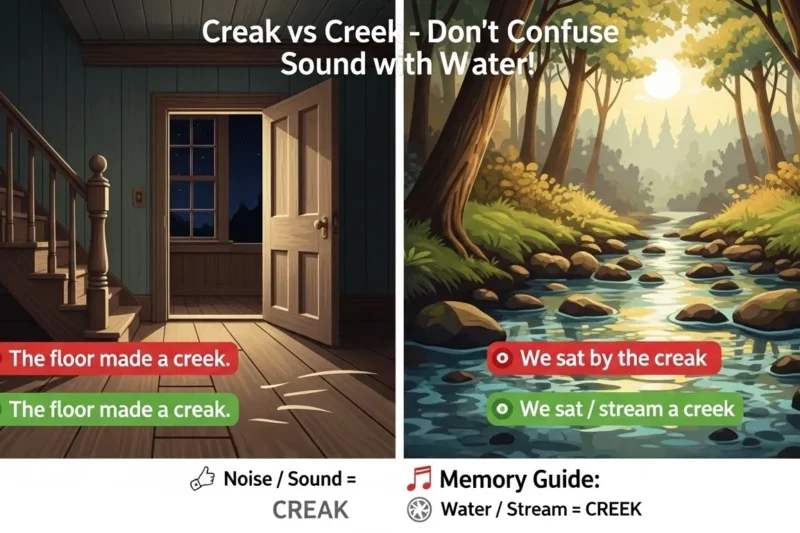 Creak or Creek : Which One Is Correct in Your Sentence?