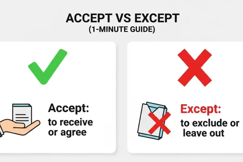 Except or Accept? Learn the Difference in 1 Minutes