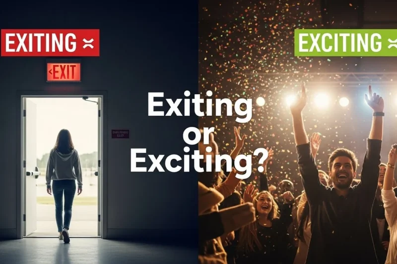 Exiting vs Exciting: Meaning,Examples,and Common Errors