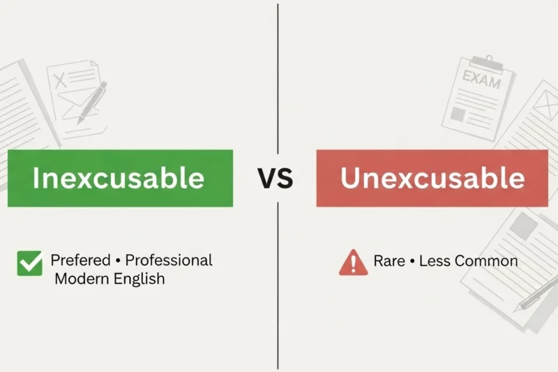 Inexcusable vs Unexcusable:Meaning, Usage, and Examples
