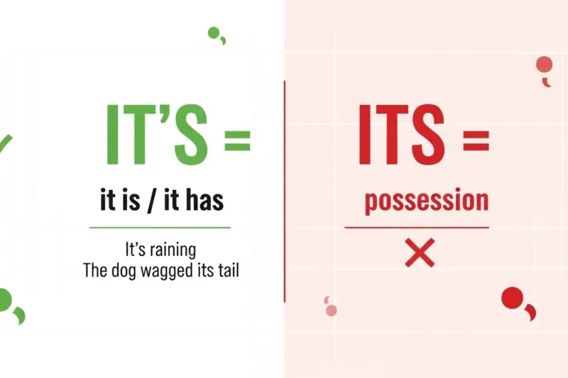 Its or It’s :  Meaning, Rules,Examples and Learn within Sec