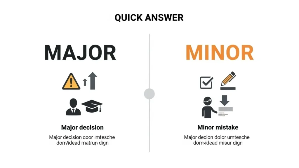 Major or Minor: Quick Answer
