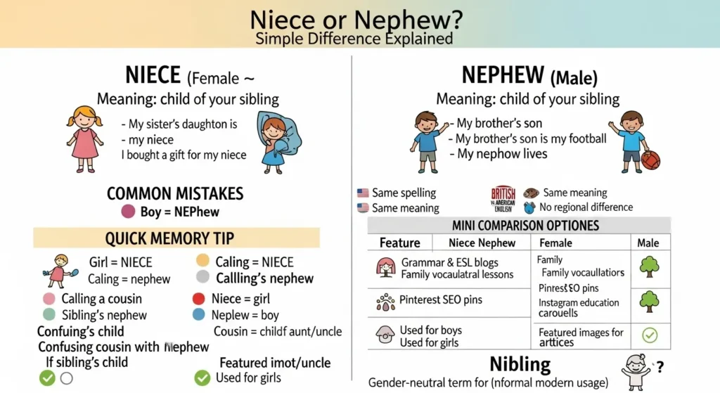 Niece vs Nephew : Meaning & Difference Explained