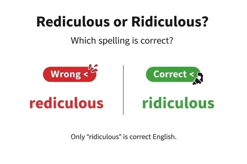 Rediculous vs Ridiculous: Which One Is Correct in English?