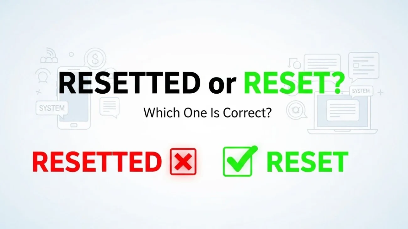 resetted or reset