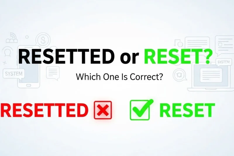Resetted or Reset: Which One Is Correct and Why?