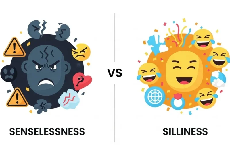 Senselessness vs Silliness: Meaning, Examples, and Usage