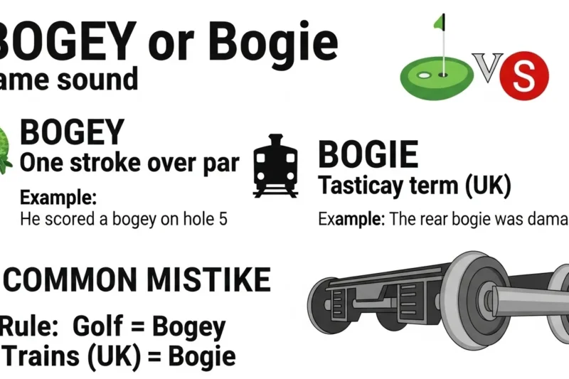 Bogey or Bogie? The Correct Spelling Explained Clearly in 2026