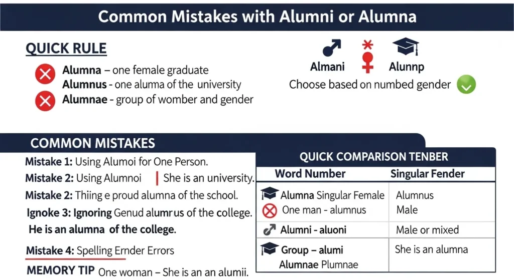 Common Mistakes with Alumni or Alumna