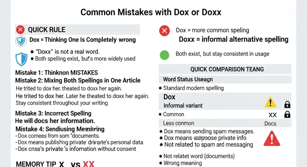 Common Mistakes with Dox or Doxx