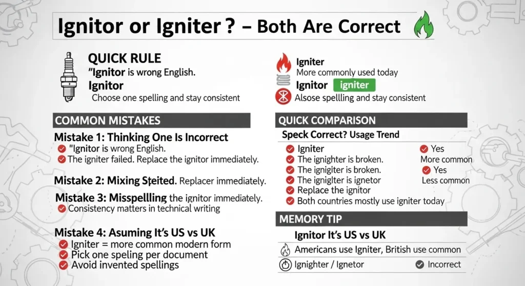 Common Mistakes with Ignitor or Igniter