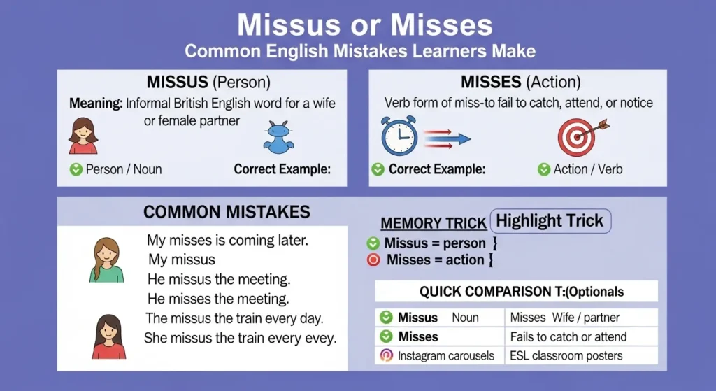 Common Mistakes with Missus or Misses