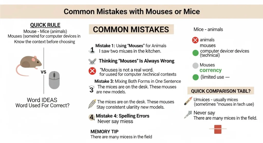 Common Mistakes with Mouses or Mice