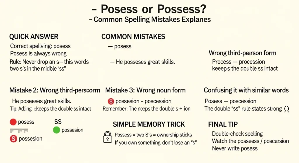 Common Mistakes with Posess or Possess