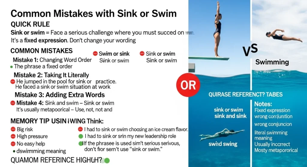 Common Mistakes with Sink or Swim