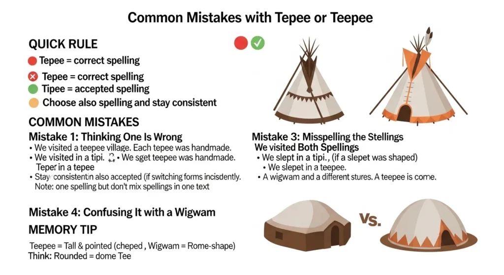Common Mistakes with Tepee or Teepee