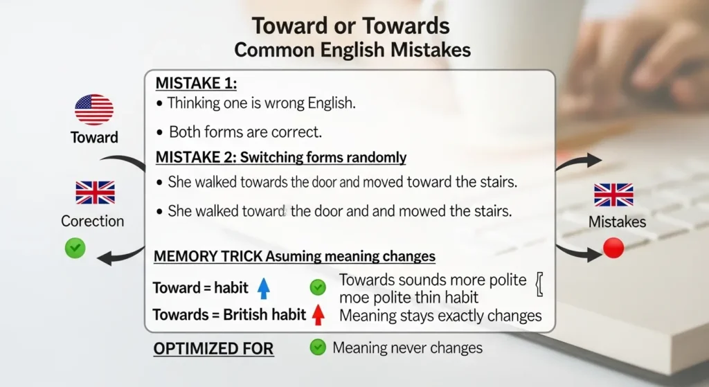 Common Mistakes with Toward or Towards