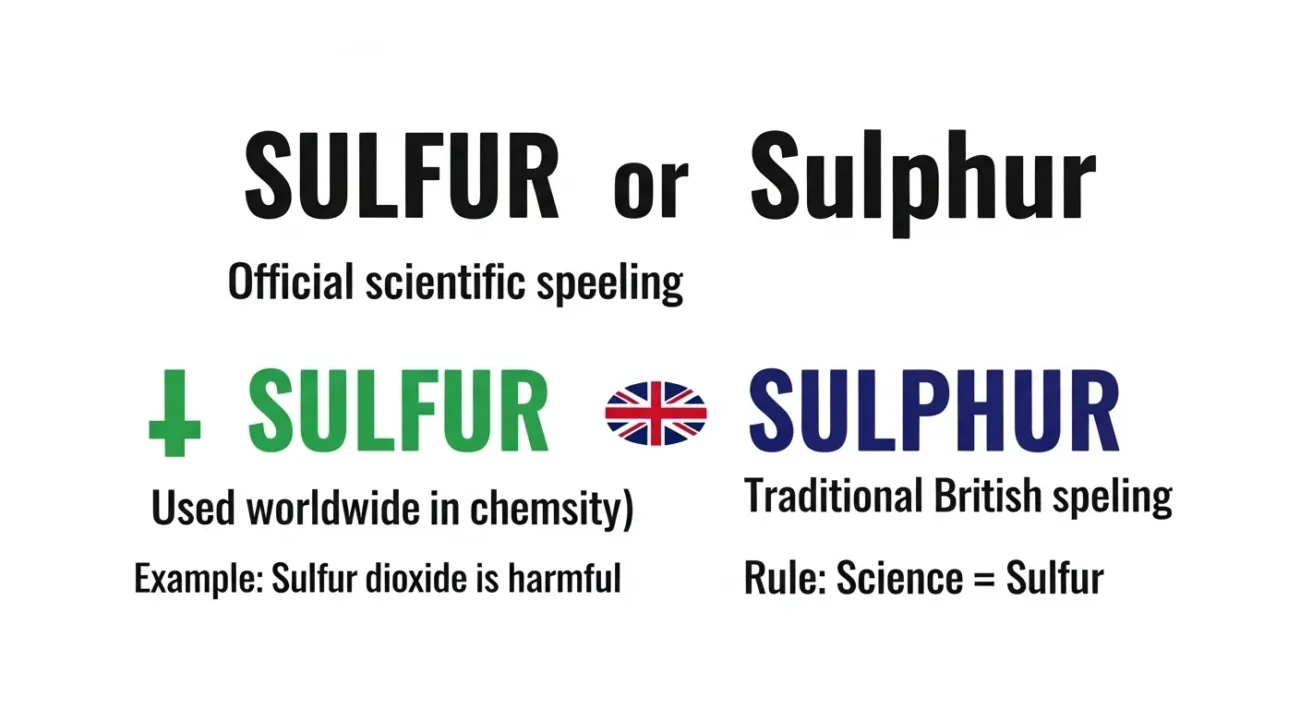 sulfur or sulphur