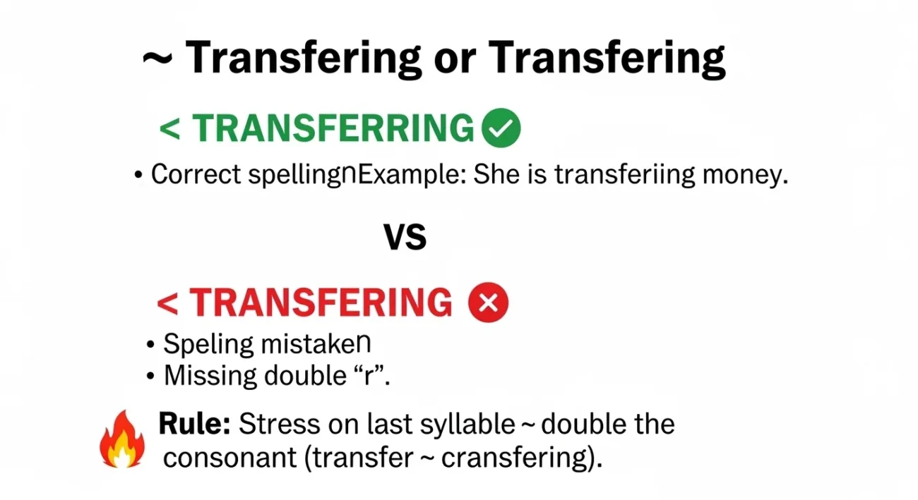 transfering or transferring