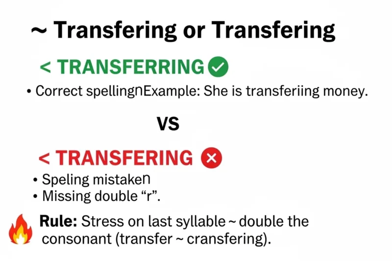 transfering or transferring