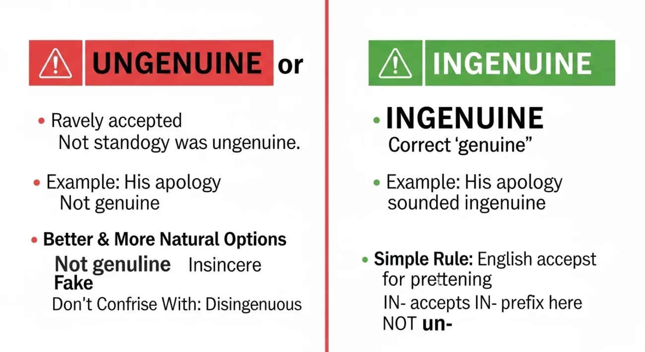 ungenuine or ingenuine