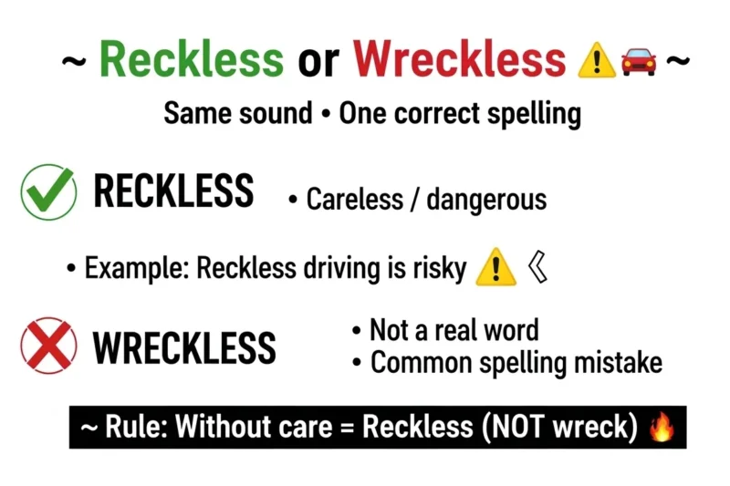 Wreckless or Reckless