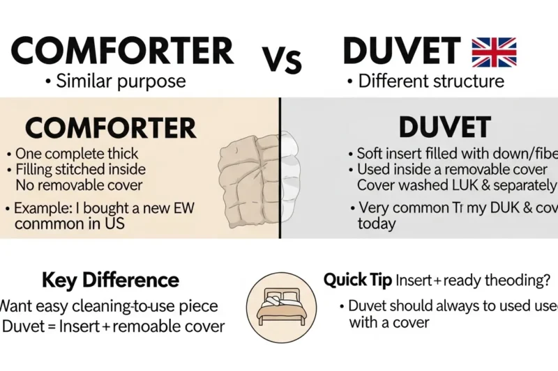 Comforter or Duvet: Meaning,Difference and Correct Usage in 2026