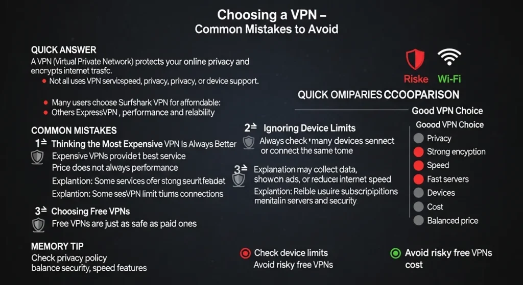 Common Mistakes When Choosing a VPN