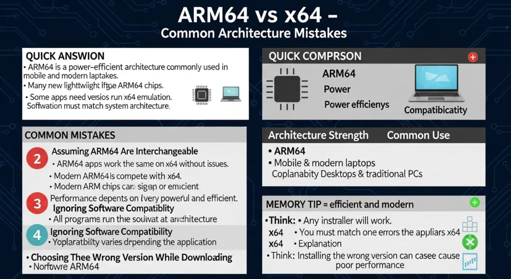 Common Mistakes with ARM64 or x64