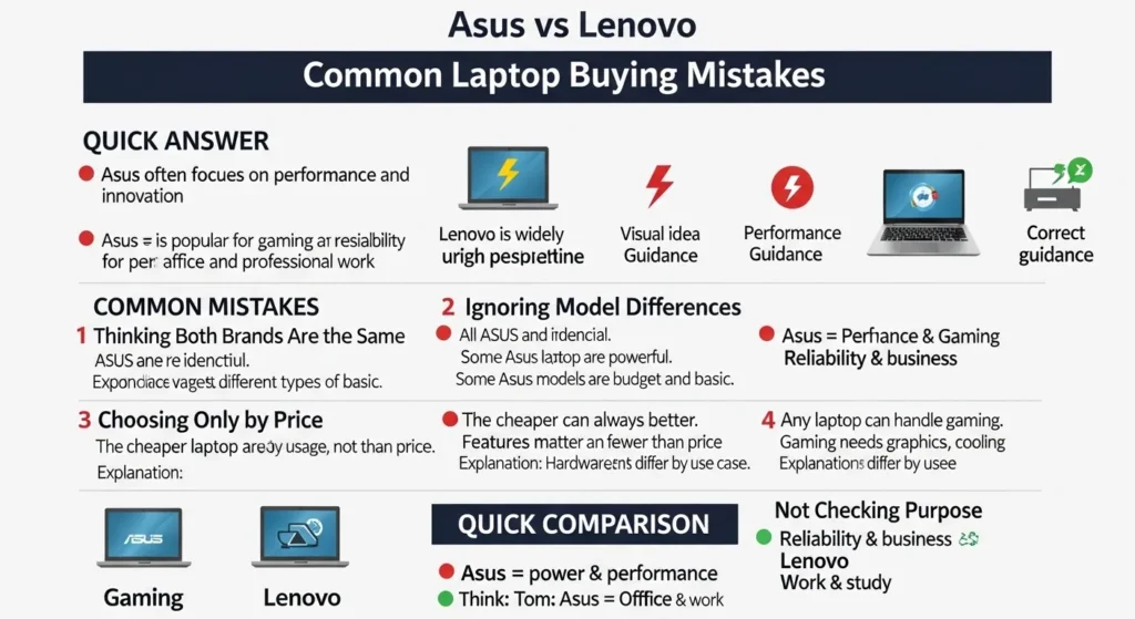 Common Mistakes with Asus or Lenovo
