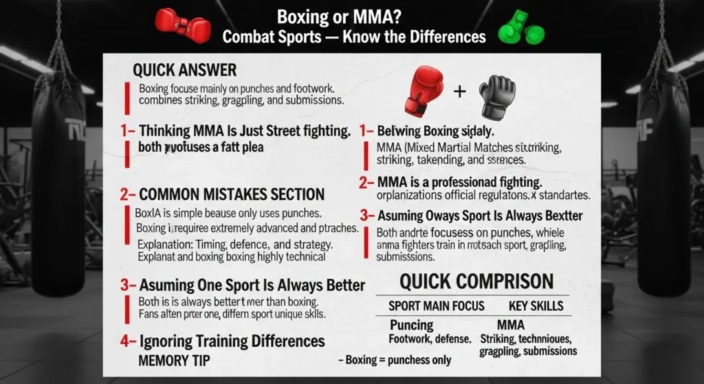 Common Mistakes with Boxing or MMA