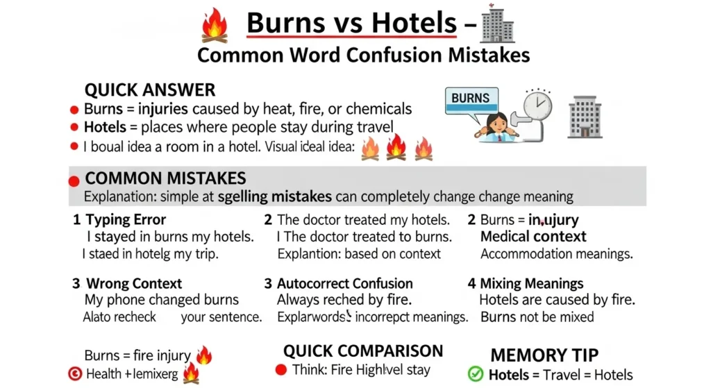 Common Mistakes with Burns or Hotels