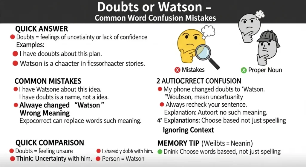 Common Mistakes with Doubts or Watson